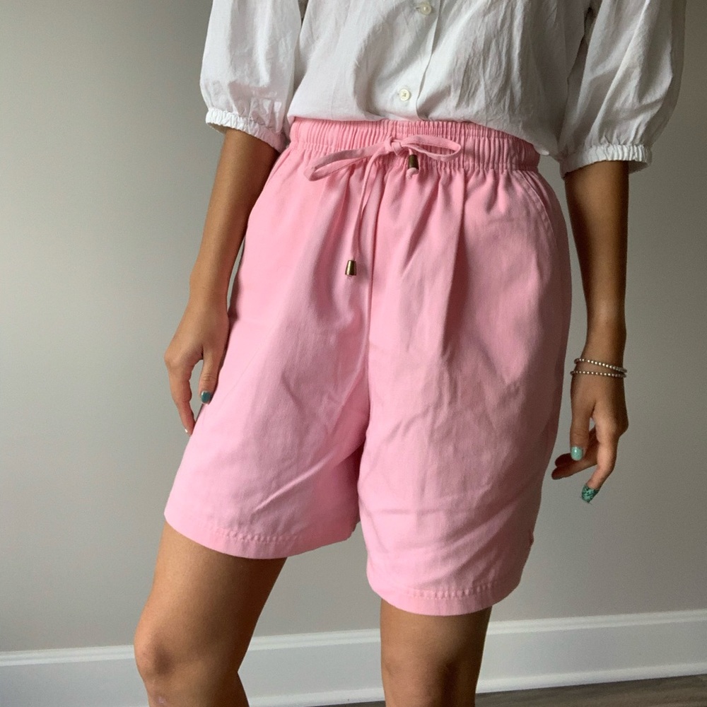 Vintage Pink Bermuda  Shorts